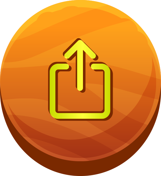 Share button icon for sharing earned badges